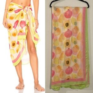 Michael Stars Revolve Women’s Sarong Colorful Fruity Print Convertible Colorful